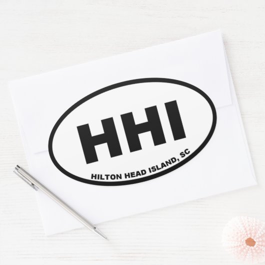 Hilton Head Island HHI Ovaler Aufkleber (Umschlag)