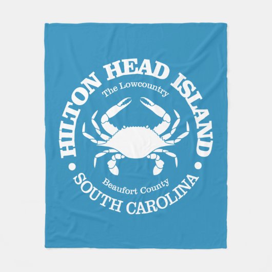 Hilton Head Island (Krebs) Fleecedecke (Vorderseite)
