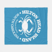 Hilton Head Island (Krebs) Fleecedecke (Vorderseite (Horizontal))
