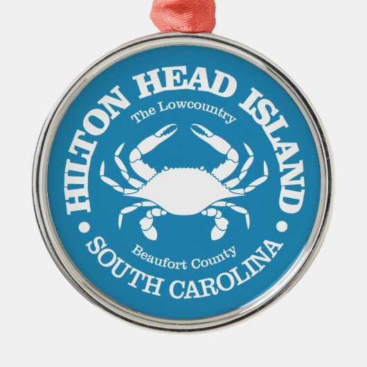 Hilton Head Island (Krebs) Ornament Aus Metall (Vorne)