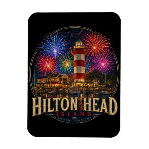 Hilton Head Island Leuchtturm Patriotische Feuerwe Magnet