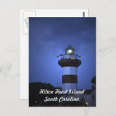 Hilton Head Island Lighthouse in South Carolina Postkarte (Vorne/Hinten)