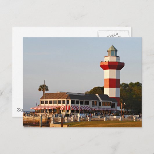Hilton Head Island Lighthouse Postkarte (Vorne/Hinten)