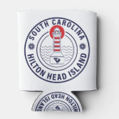 Hilton Head Island Lighthouse Retro Sunset Dosenkühler (Rückseite)