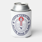 Hilton Head Island Lighthouse Retro Sunset Dosenkühler (Kanne Rückseite)