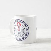 Hilton Head Island Lighthouse Retro Sunset Kaffeetasse (Vorderseite Links)
