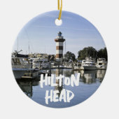 Hilton Head Island Lighthouse, South Carolina Keramik Ornament (Vorne)