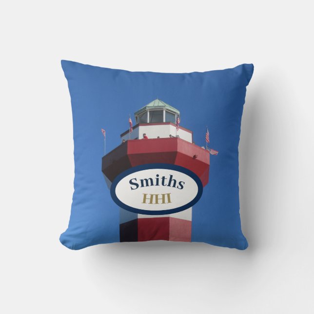 Hilton Head Island Lighthouse Throw Kissen (Vorderseite)