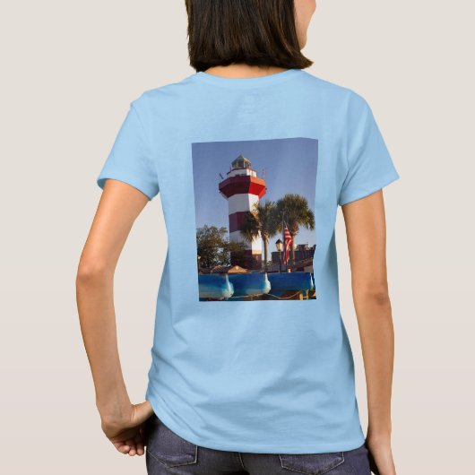 Hilton Head Island Lighthouse und Anchor T - Shirt (Rückseite)