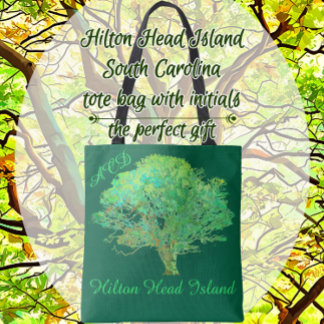 Hilton Head Island live oak tree Tote Bag Tasche