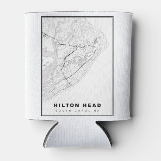 Hilton Head Island Map Dosenkühler (Vorderseite)