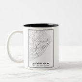 Hilton Head Island Map Zweifarbige Tasse (Links)