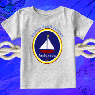 Hilton Head Island Niedlich Sailboat Anchor and Na Baby T-shirt