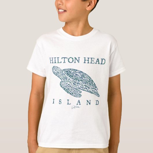Hilton Head Island, SC, Gliding Sea Turtle T-Shirt (Vorderseite)