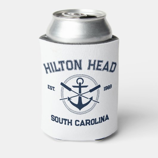 Hilton Head Island SC Marine Crossed Oars Anchor Dosenkühler (Kanne Rückseite)