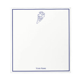 Hilton Head Island SC Vintag Map Navy Blue Notizblock