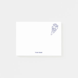 Hilton Head Island SC Vintage Karte Navy Blau Post-it Klebezettel