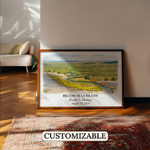 Hilton Head Island South Carolina Aquarell Poster