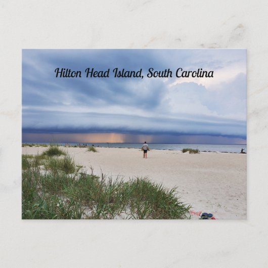 Hilton Head Island South Carolina Beach Storm Postkarte (Vorderseite)