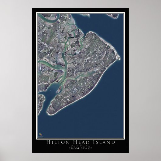 Hilton Head Island South Carolina Satellite Poster (Vorne)
