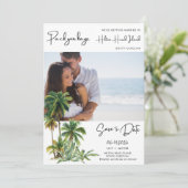 Hilton Head Island Wedding Save the Date (Stehend Vorderseite)