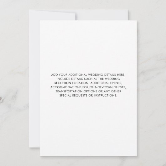 Hilton Head Island Wedding Save the Date (Rückseite)