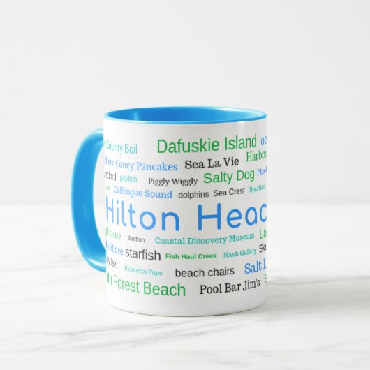 Hilton- Head Islandwort-Wolken-Tasse Tasse (Vorderseite Links)