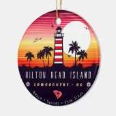 Hilton Head Leuchtturm SC Retro Sunset Souvenirs Keramik Ornament (Links)