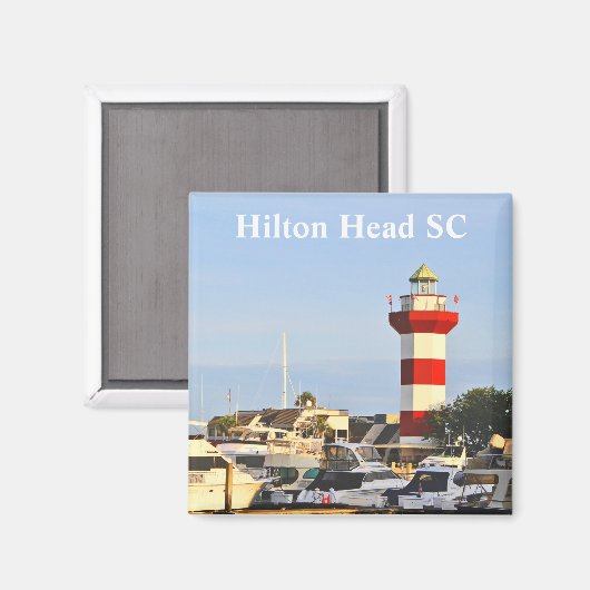 Hilton Head Lighthouse, Fotografie, auf Magnet (Vorderseite/Rückseite)