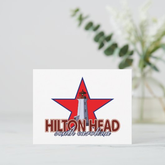 Hilton Head Lighthouse Postkarte (Stehend Vorderseite)