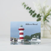 Hilton Head Lighthouse Postkarte (Stehend Vorderseite)