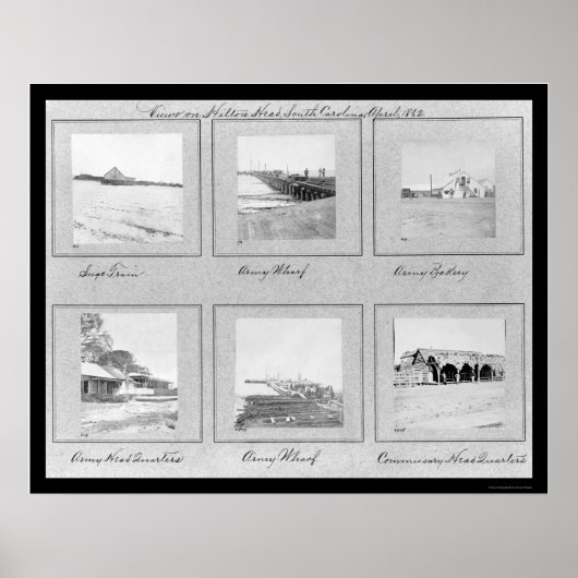 Hilton Head, SC Foto Vignettes 1862 Poster (Vorne)