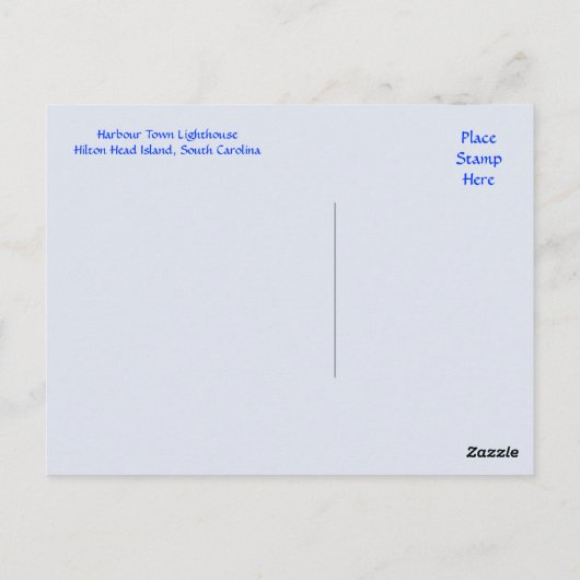 Hilton Head, SC Harbour Town Lighthouse Postcard Postkarte (Rückseite)