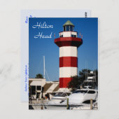 Hilton Head, SC Harbour Town Lighthouse Postcard Postkarte (Vorne/Hinten)