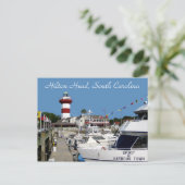 Hilton Head, SC Harbour Town Lighthouse Postcard Postkarte (Stehend Vorderseite)