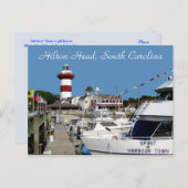Hilton Head, SC Harbour Town Lighthouse Postcard Postkarte (Vorne/Hinten)