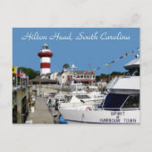 Hilton Head, SC Harbour Town Lighthouse Postcard Postkarte (Vorderseite)