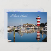 Hilton Head, SC Harbour Town Lighthouse Postcard Postkarte (Vorne/Hinten)