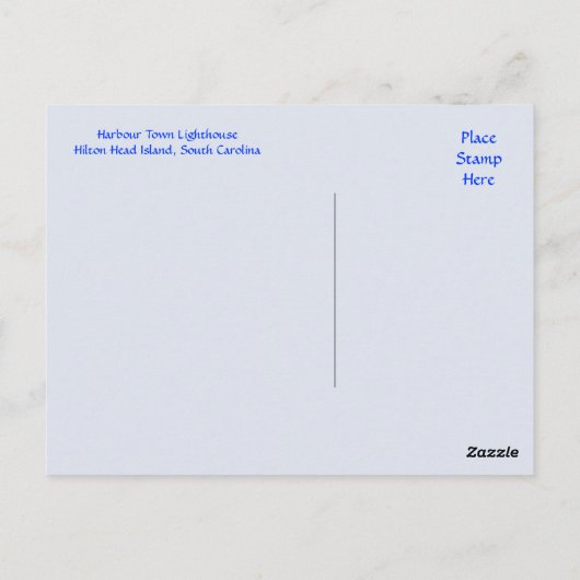 Hilton Head, SC Harbour Town Lighthouse Postcard Postkarte (Rückseite)