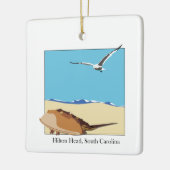 Hilton Head, SC Horseshoe Crab Seagull Beach Keramikornament (Links)