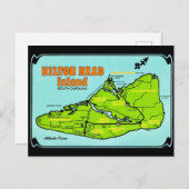 Hilton Head SC Insel Karte (Vorne/Hinten)
