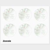 Hilton Head SC Karte Elegante Sage Gastgeschenk Ho Runder Aufkleber (Blatt)