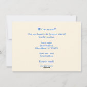 Hilton Head SC Moving Ankündigung (Rückseite)