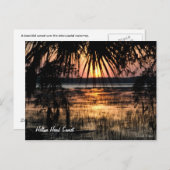 Hilton Head Sonnenuntergang Postkarte (Vorne/Hinten)