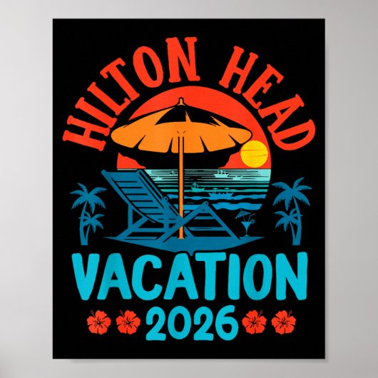 Hilton Head South Carolina 2026 Family Vacation Be Poster (Vorne)