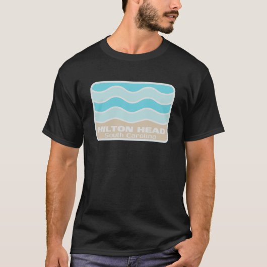 Hilton Head South Carolina Retro SC Waves Beach So T-Shirt (Vorderseite)
