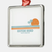 Hilton Head South Carolina Sun Palm Trees Ornament Aus Metall (Links)