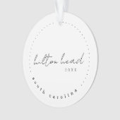 Hilton Head South Carolina Travel USA Simple Ornament (Vorderseite)