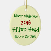 HILTON HEAD SOUTH CAROLINA WEIHNACHTSverzierung Keramikornament (Rechts)
