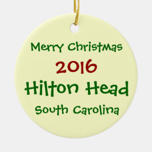 HILTON HEAD SOUTH CAROLINA WEIHNACHTSverzierung Keramikornament